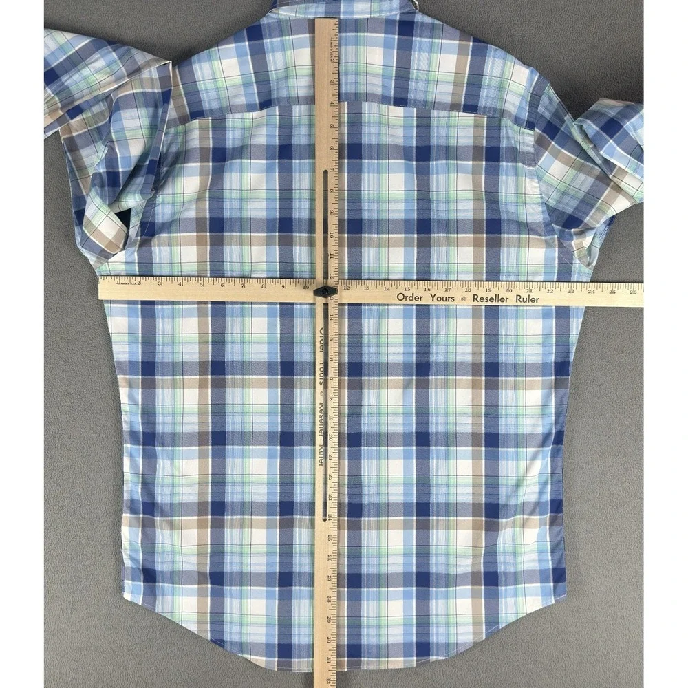 Peter Millar Shirt Large‎ Blue Colorful Sport Performance Quiet Luxury Office